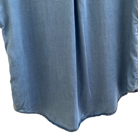 Hester & Orchard Chambray Sleeveless Button Front Top Women’s Large - Picture 7 of 10